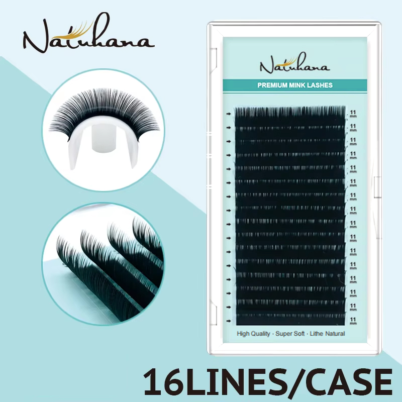 Eyelash Extension Korea Natural - NATUHANA Kore PBT 16 Satırlar B