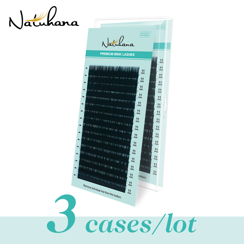 Eyelash Extension Korea Natural - NATUHANA 3 Kılıf/Lot Vizon Kirpik Uzatma16