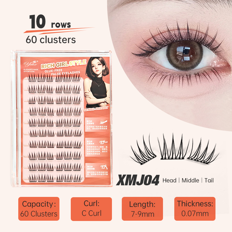 Eyelash Extension Korea - Yelix Kendinden Yapışkanlı Küme Kirpikler 10