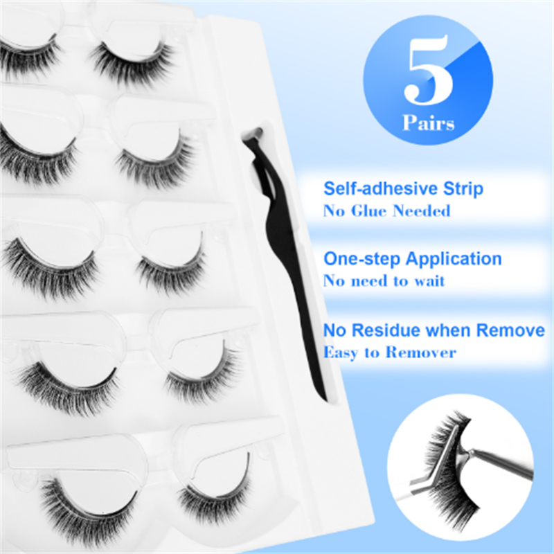 5 ÇİFT Yapıştırıcısız Takma Ki - Sensitive Lash Glue incelemesi ve fiyatı