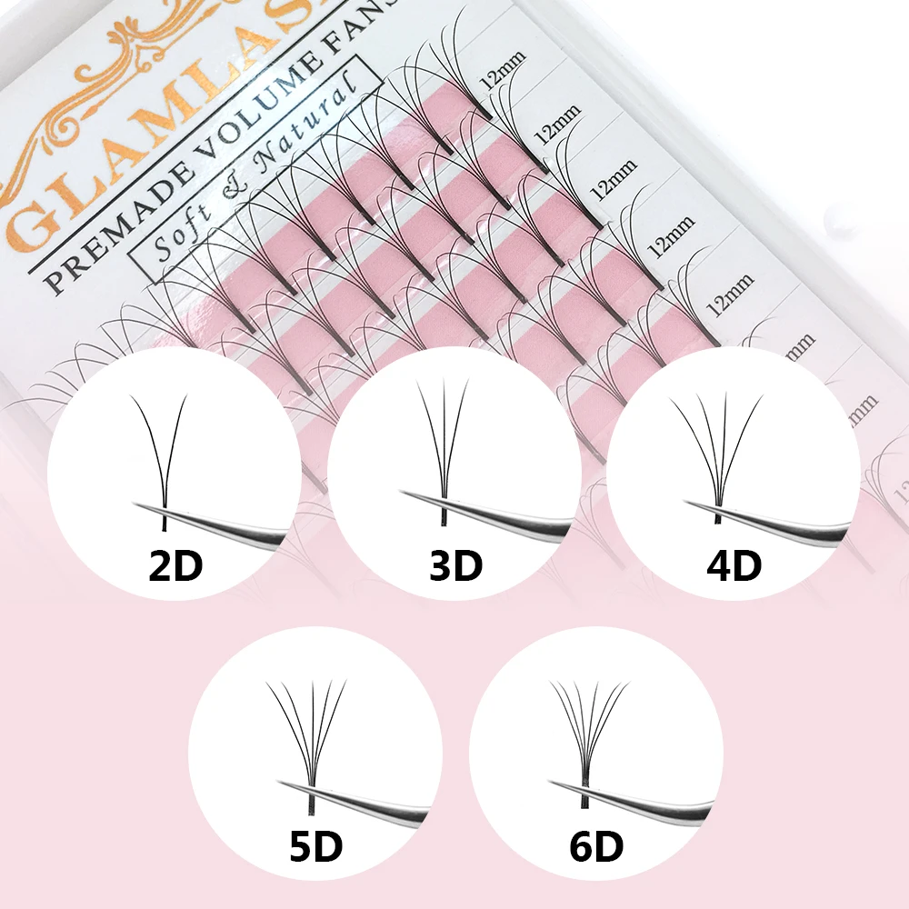 GLAMLASH 2D-6D premade hacimli - Eyelash Extension Korea Natural incelemesi ve fiyatı