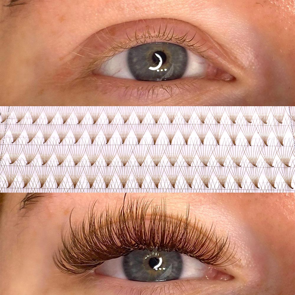 320 Renkli Sivri Uçlu Kahveren - Eyelash Extension Russian Volume incelemesi ve fiyatı